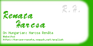 renata harcsa business card